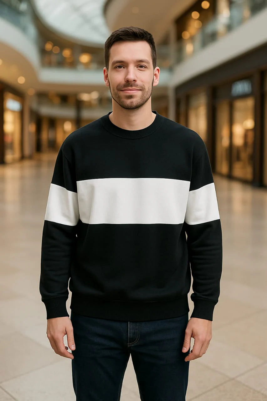 Cozy Patchwork Knit Sweater For Men