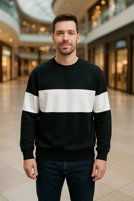 Cozy Patchwork Knit Sweater For Men